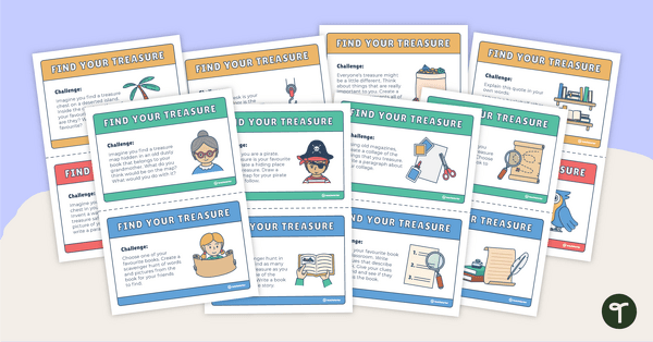 Literacy Task Cards - Find Your Treasure teaching resource