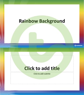 Go to Rainbow – PowerPoint Template teaching resource