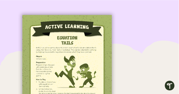 Equation Tails Active Learning teaching resource