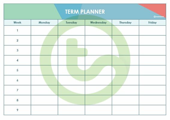 Editable Angles Themed 9, 10 and 11 Week Term Planners teaching resource