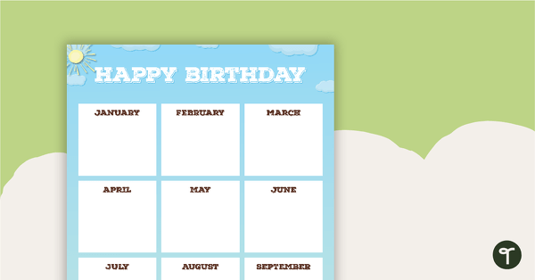 Go to Fairy Tales and Castles - Happy Birthday Chart teaching resource