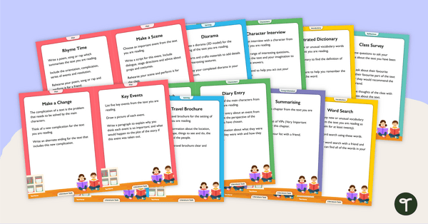 Preview image for Literature Task Cards - teaching resource