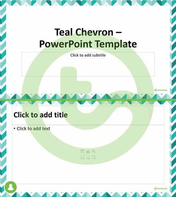 Teal Chevron – PowerPoint Template teaching resource