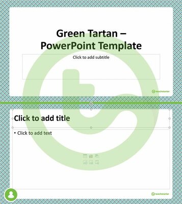 Green Tartan – PowerPoint Template teaching resource