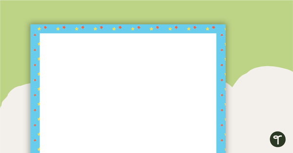 Go to Stars Pattern - Landscape Page Border teaching resource