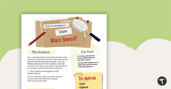 Preview image for Data Math Investigation - Which Reward? - teaching resource