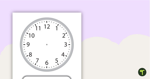 Preview image for Blank Digital and Analog Clocks - teaching resource