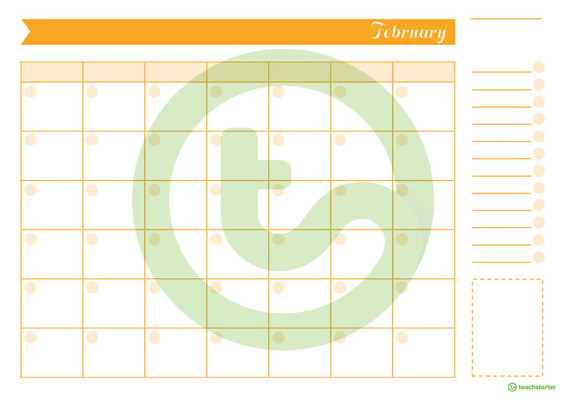 Chevrons Printable Teacher Diary - Monthly Overview teaching resource