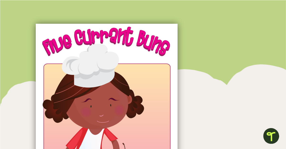 Numeracy Songs - "Five Currant Buns" Poster teaching resource