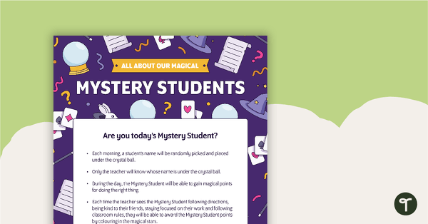 Go to Mystery Student Information Poster teaching resource