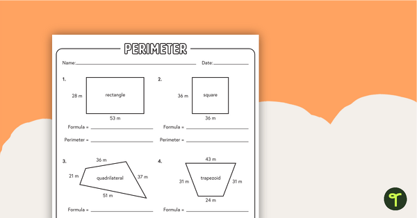 Preview image for Perimeter Worksheets - teaching resource