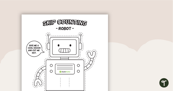 Preview image for Skip Counting Robot - Template - teaching resource