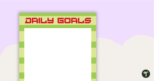 Preview image for Robots - Daily Goals - teaching resource
