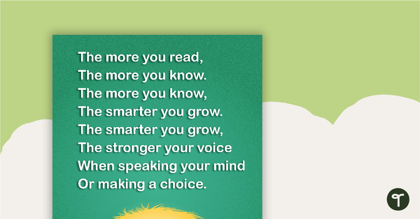 Go to The More You Read... Poster teaching resource