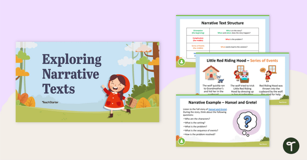 Go to Exploring Narrative Texts Teaching Slides teaching resource