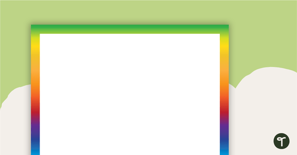 Rainbow - Landscape Page Border teaching resource