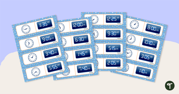 Go to Time Dominoes - Five Minute Intervals teaching resource