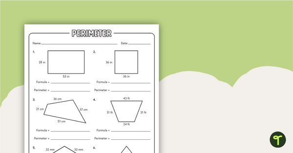 Preview image for Perimeter Worksheets - teaching resource
