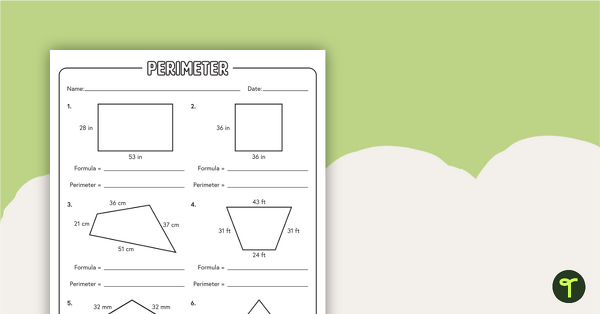 Go to Perimeter Worksheet teaching resource