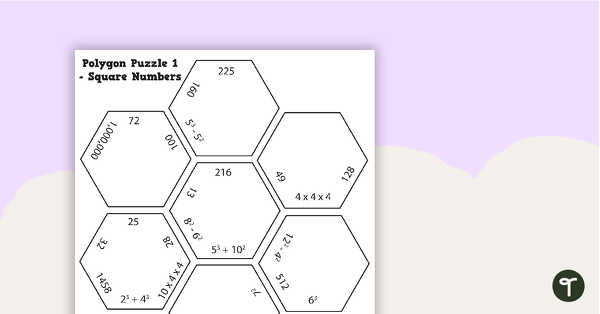 Polygon Puzzle - Index Notation with Answers teaching resource