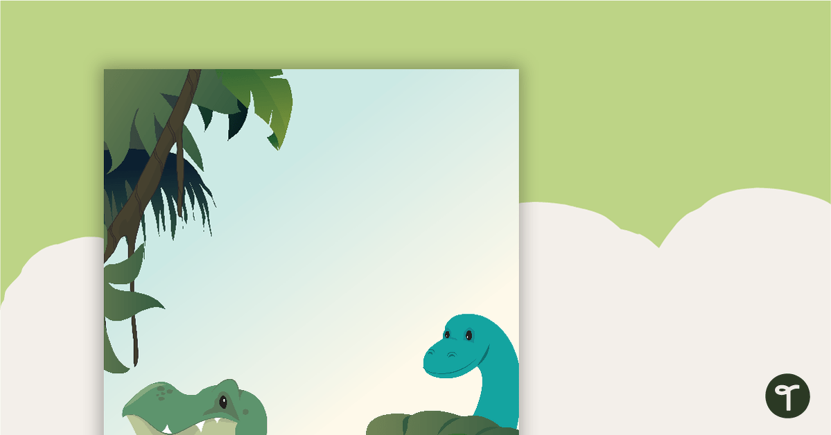 Dinosaurs - Diary Cover teaching resource