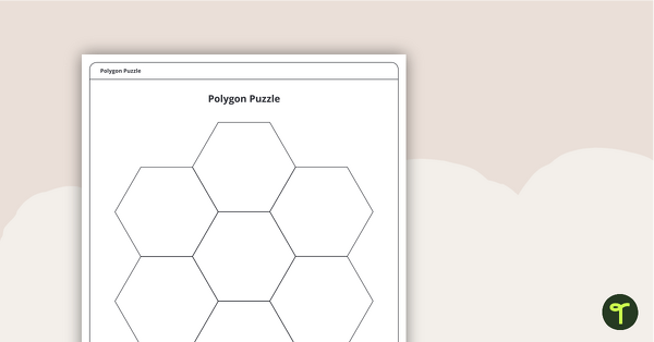 Polygon Puzzle - Blank Template teaching resource