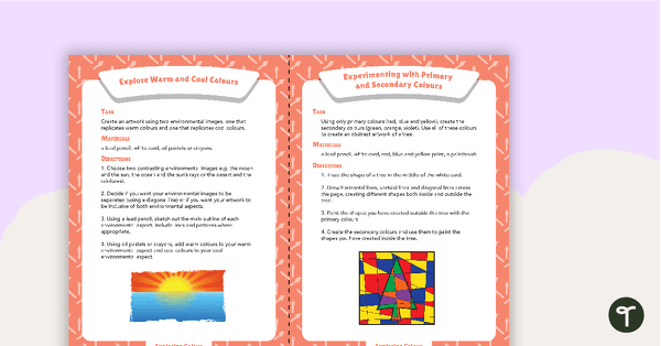 Image of Art Elements Activity Task Cards