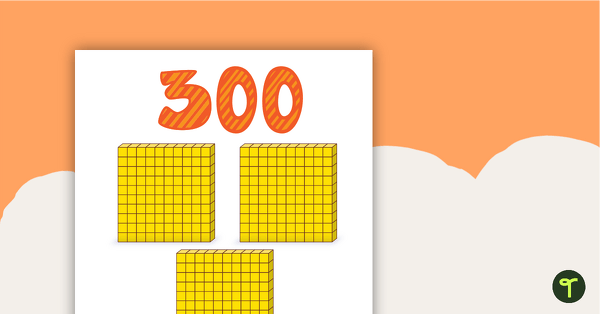 Hundreds Number, Word, and Base-10 Block Posters teaching resource