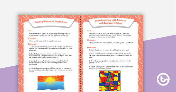 Preview image for Visual Art Elements Activity Task Cards - teaching resource
