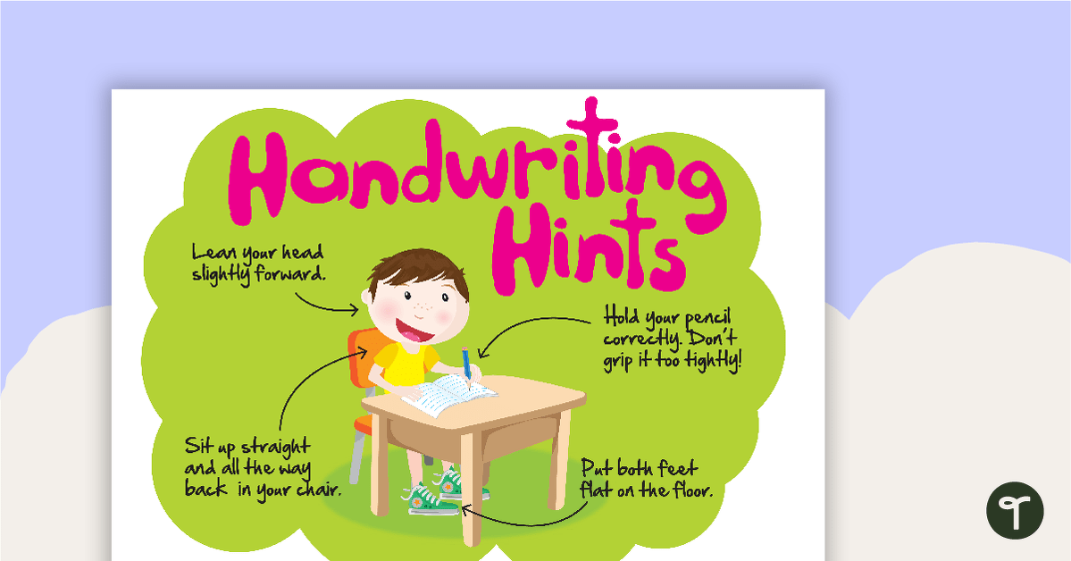 Handwriting Hints Poster teaching resource