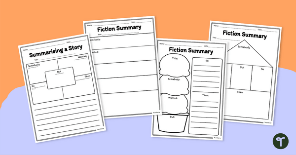 Go to Summarising A Story Activity and Bookmark teaching resource