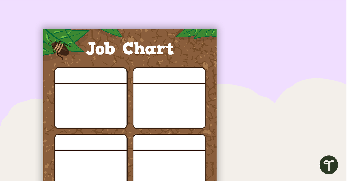 Minibeasts - Job Chart teaching resource