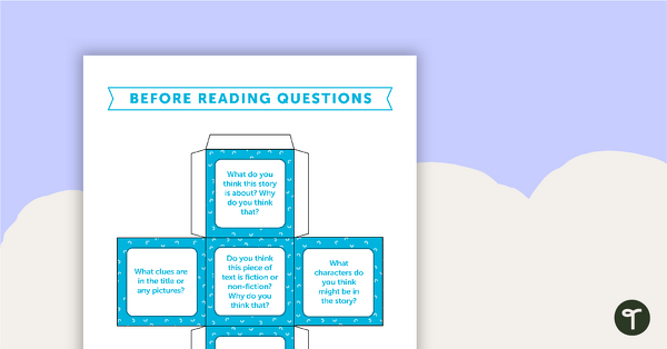 Go to Before, During and After Reading Fiction Questions - Dice teaching resource