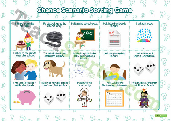 Chance Scenario Sorting Game teaching resource