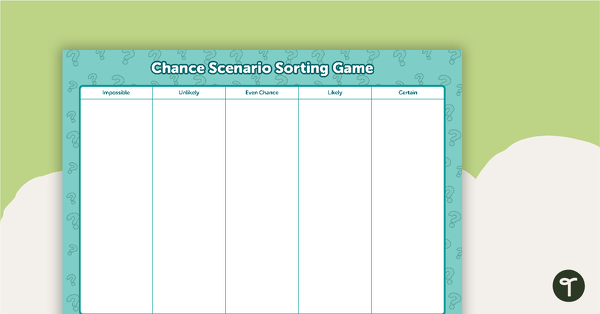 Preview image for Chance Scenario Sorting Game - teaching resource
