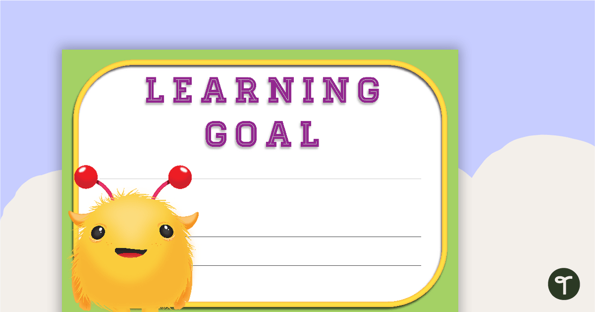 Learning Goal Poster (Individual) teaching resource