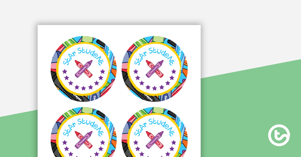 Go to Crayons - Star Student Badges teaching resource