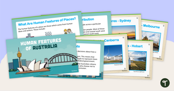 Preview image for Human Features of Australia PowerPoint - teaching resource