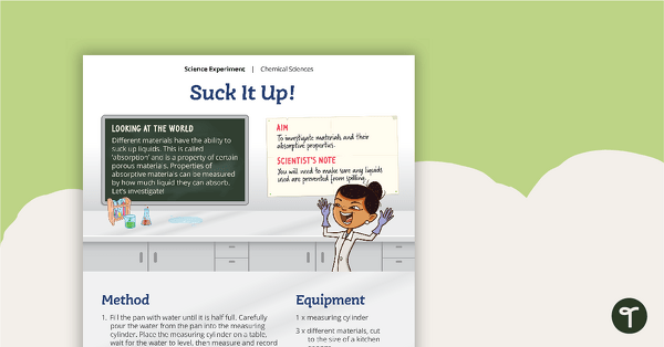 Go to Science Experiment - Suck It Up! teaching resource