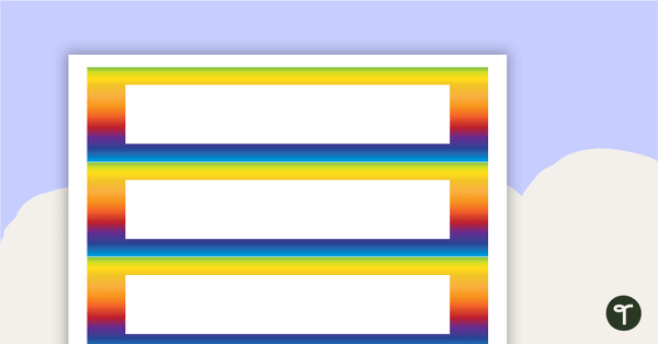 Go to Rainbow - Tray Labels teaching resource