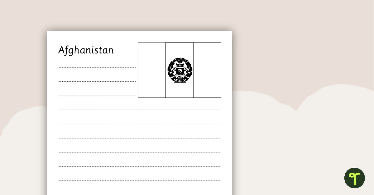 Asian Flags Worksheets - BW teaching resource