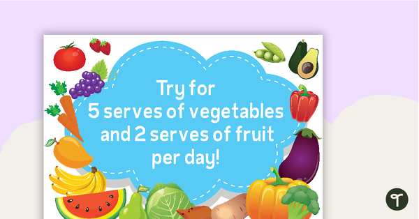 Image of Try for 2 and 5 Fruit and Vegetable Poster