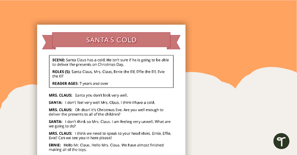 Go to Readers' Theater Script - Santa's Cold teaching resource