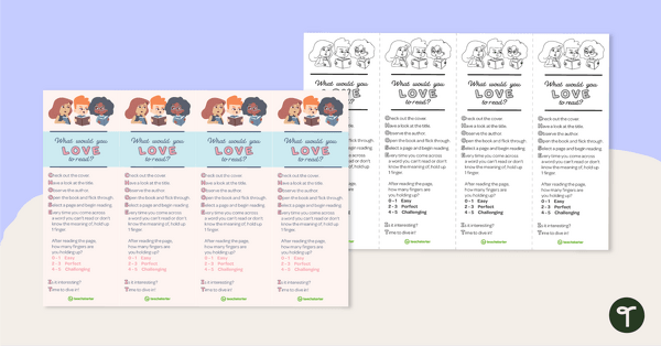Preview image for Choose It Bookmarks - teaching resource
