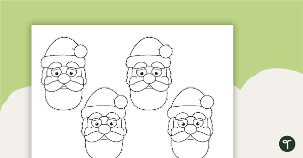 Preview image for Santa Ornament Template - teaching resource