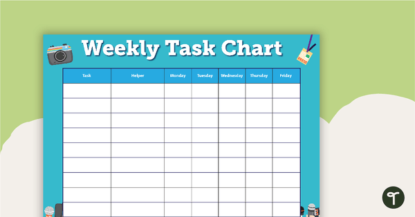 Go to Journalism and News - Weekly Task Chart teaching resource