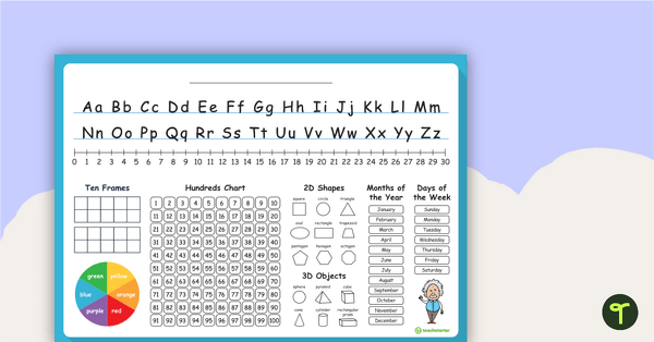 Preview image for Literacy and Numeracy Visual Aid Mat - Low Color - teaching resource
