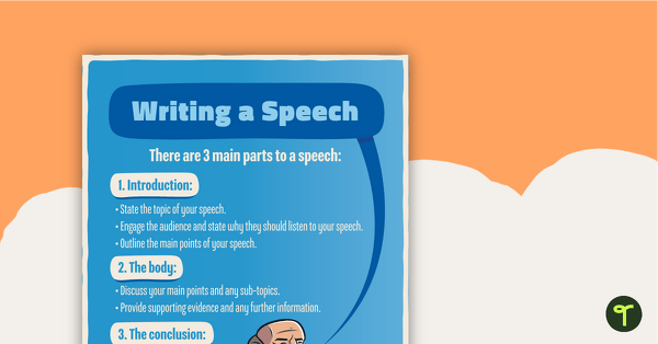 Writing a Speech Poster teaching resource