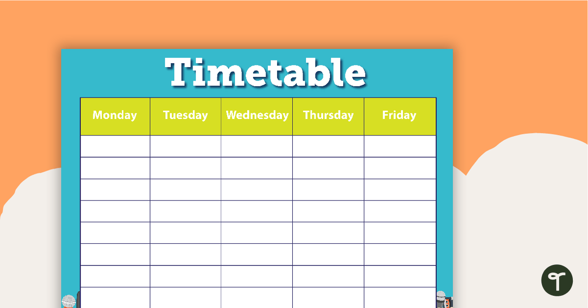 Journalism and News - Weekly Timetable teaching resource
