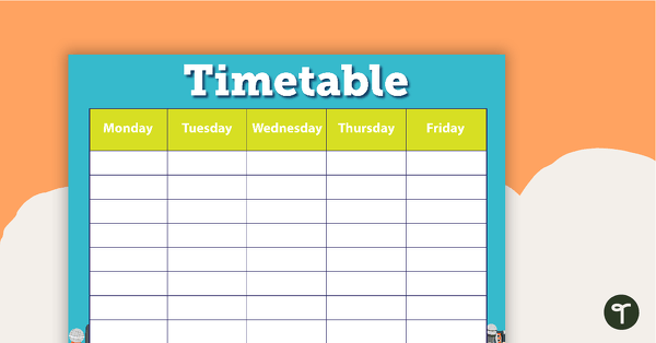 Go to Journalism and News - Weekly Timetable teaching resource